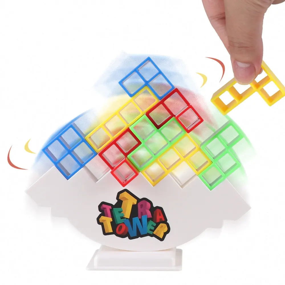 16pcs Tower Stacking Blocks Balance Board Games