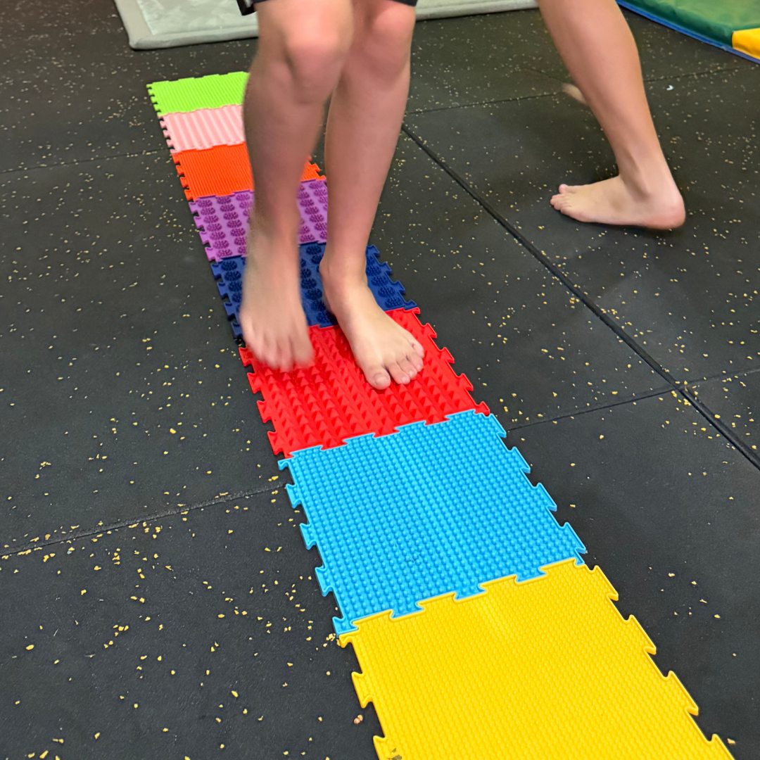 8 Piece colourful textured sensory play tiles