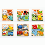 Wooden 4-Piece Puzzle Board Complete Collection (6 Pack)