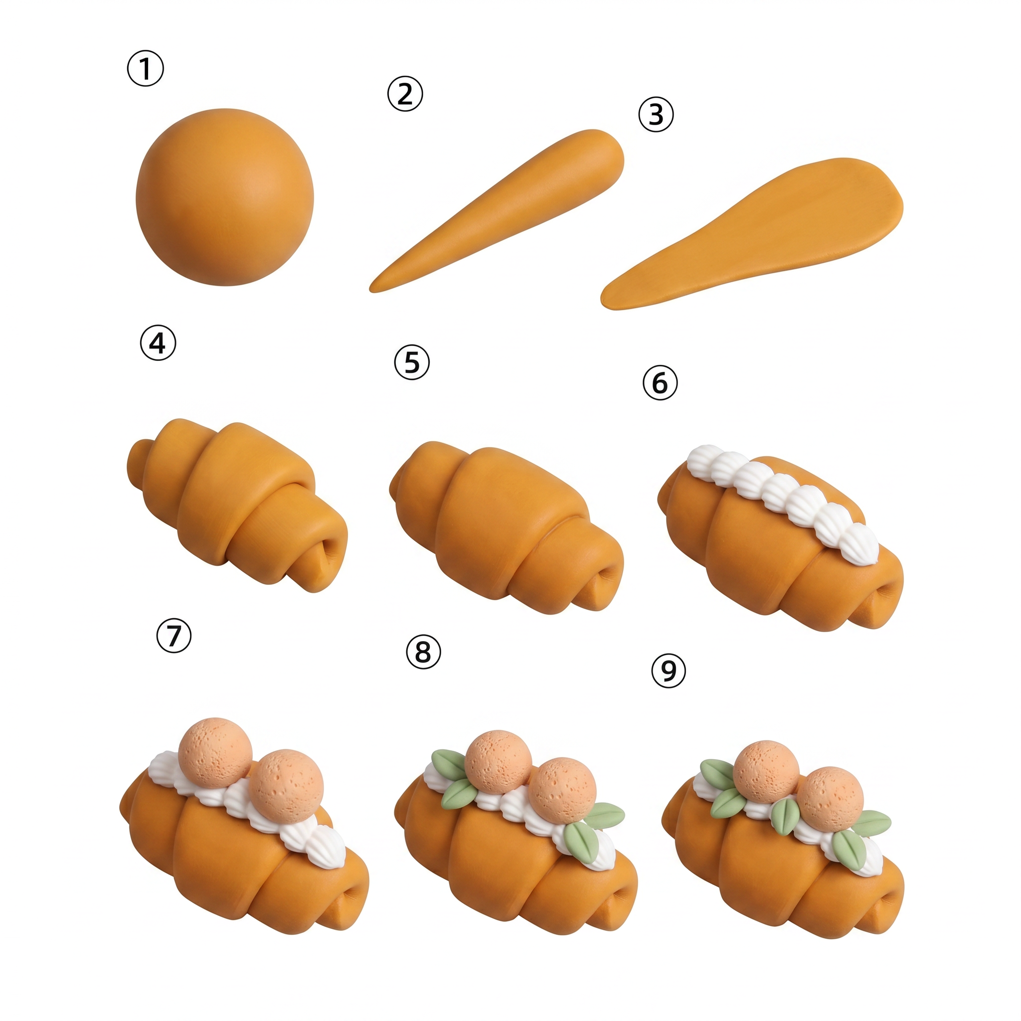 Super Light Clay Kit: Croissant