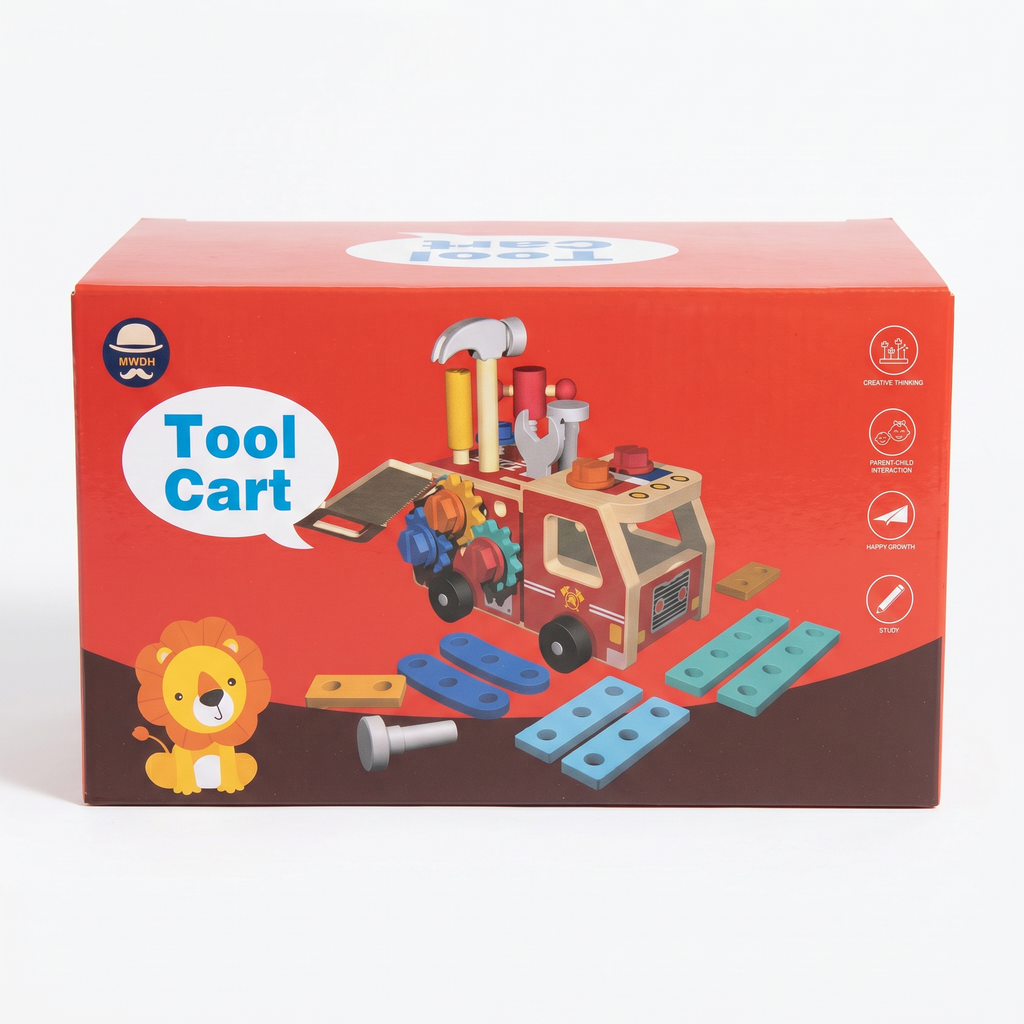 Wooden Fire Engine Tool Cart
