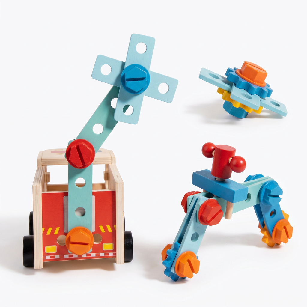 Wooden Fire Engine Tool Cart
