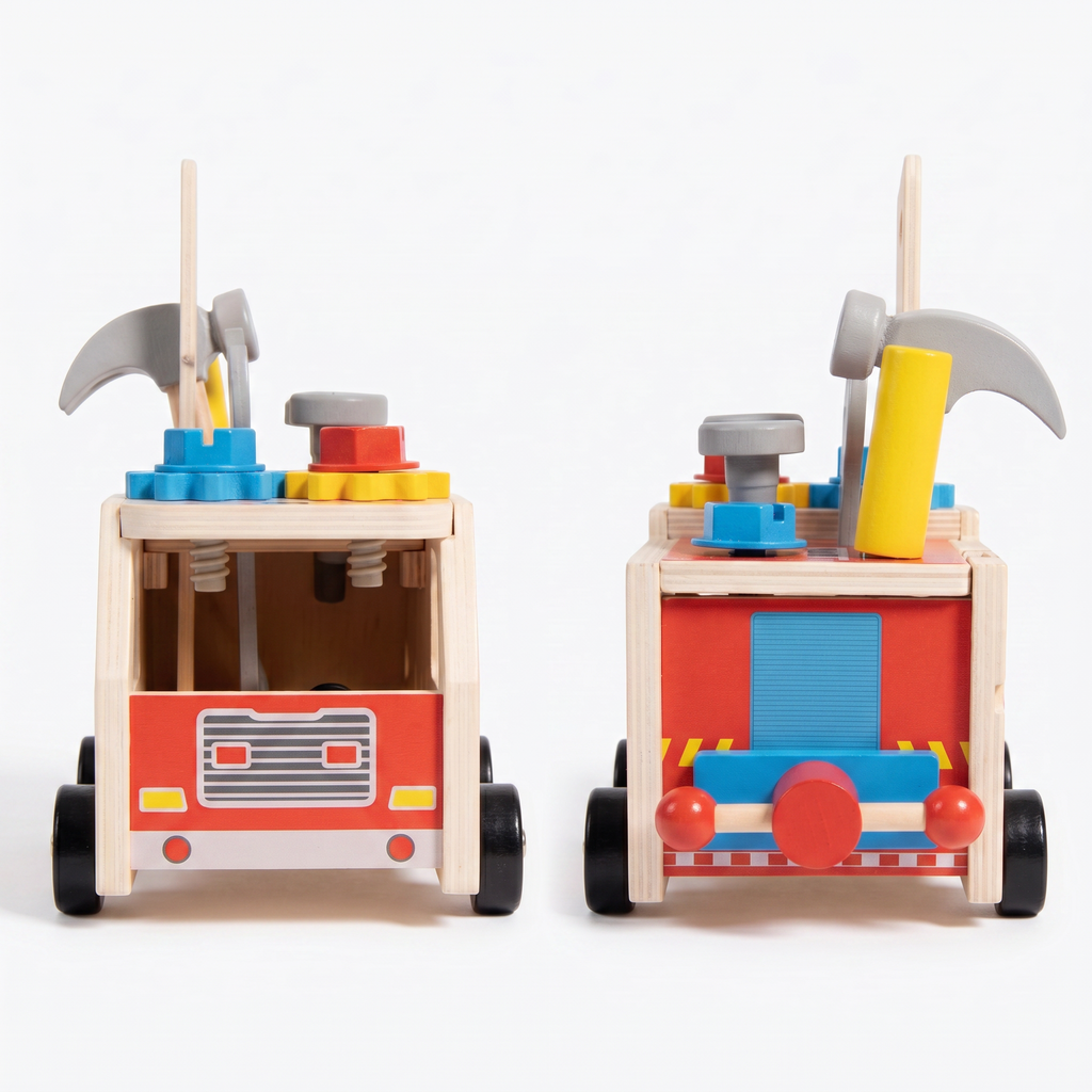 Wooden Fire Engine Tool Cart