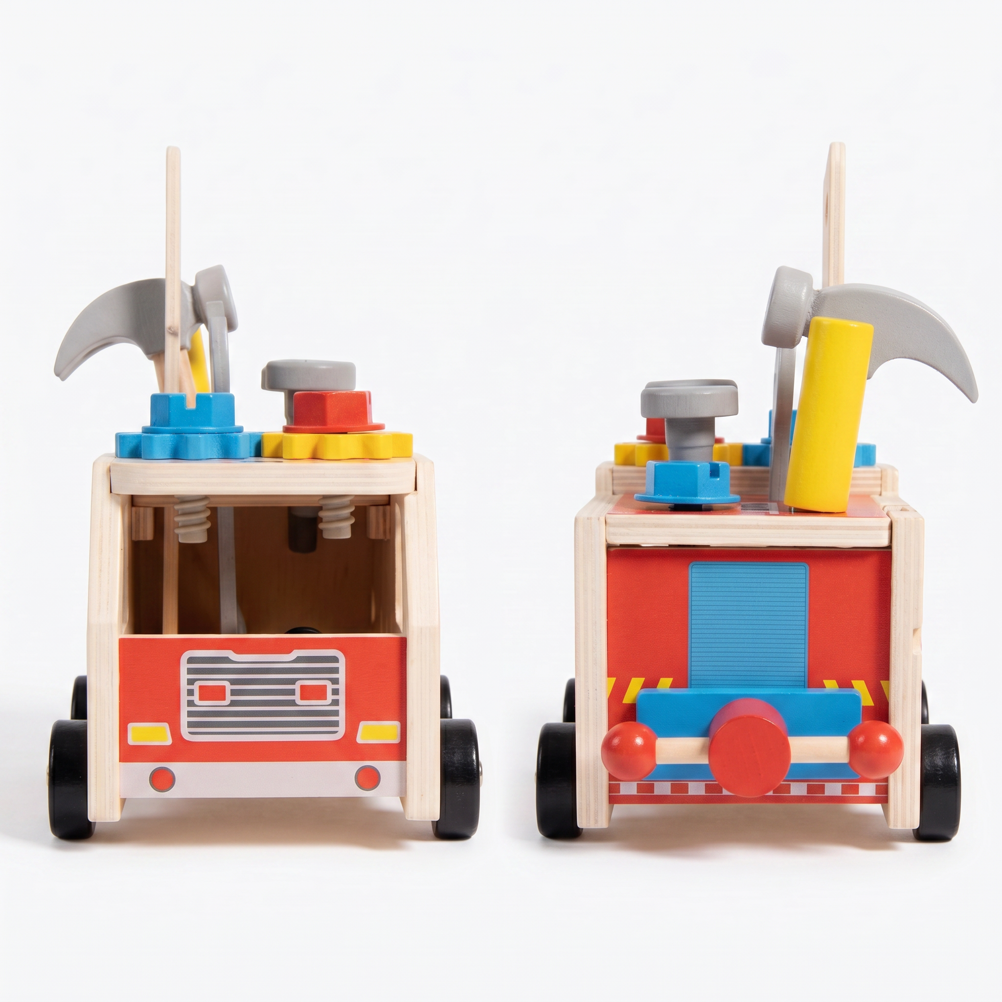 Wooden Fire Engine Tool Cart