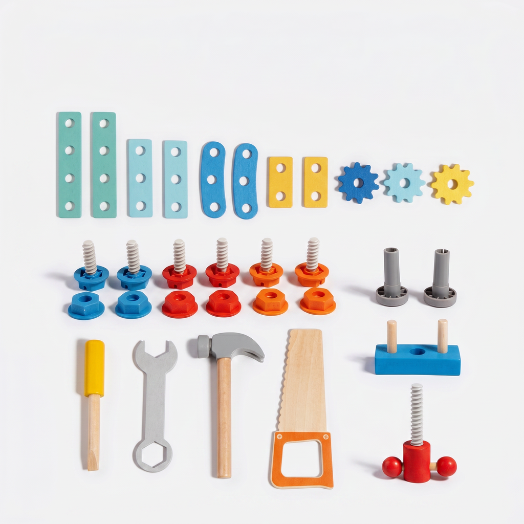 Wooden Fire Engine Tool Cart