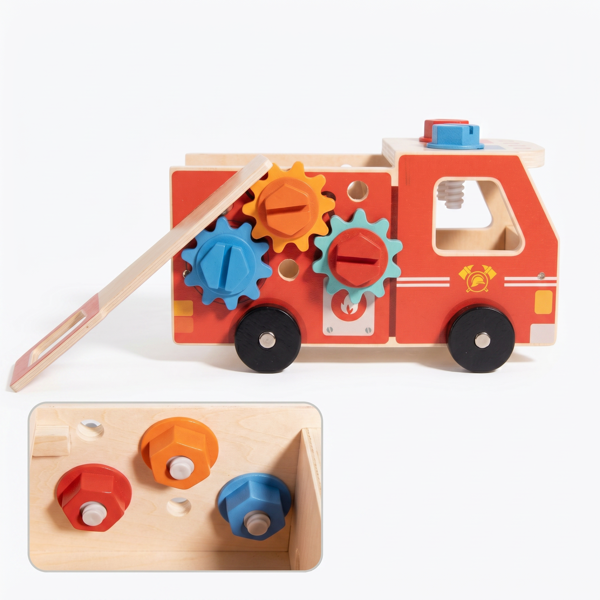 Wooden Fire Engine Tool Cart