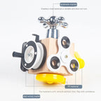 Wooden Busy Block Activity Fidget Cube
