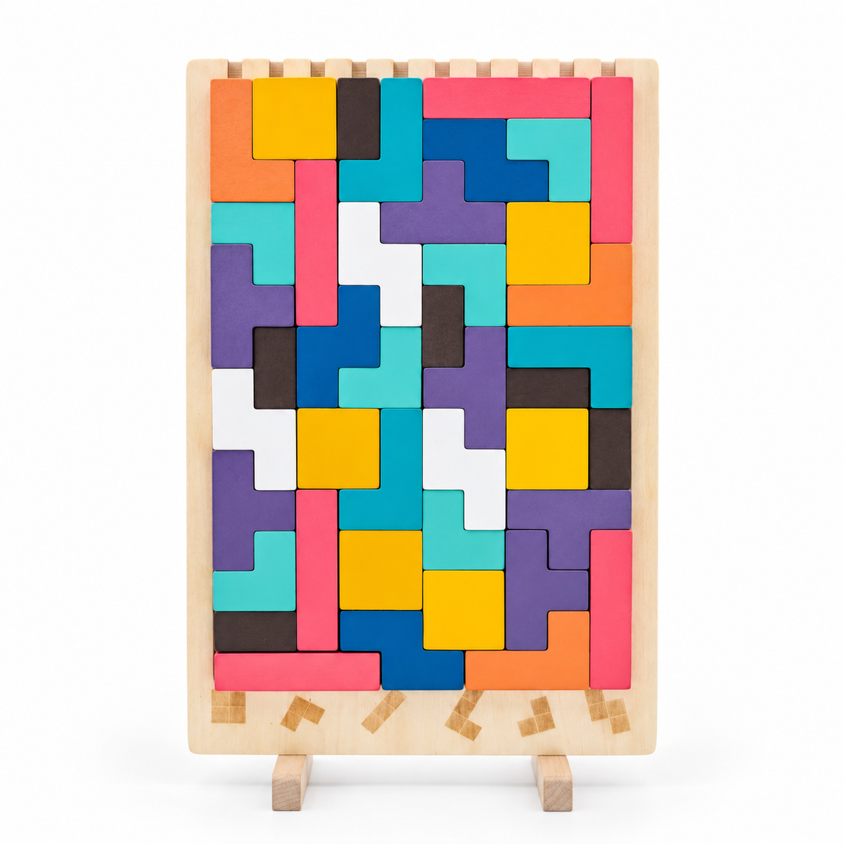 Wooden Plan & Play Game with Challenge Cards