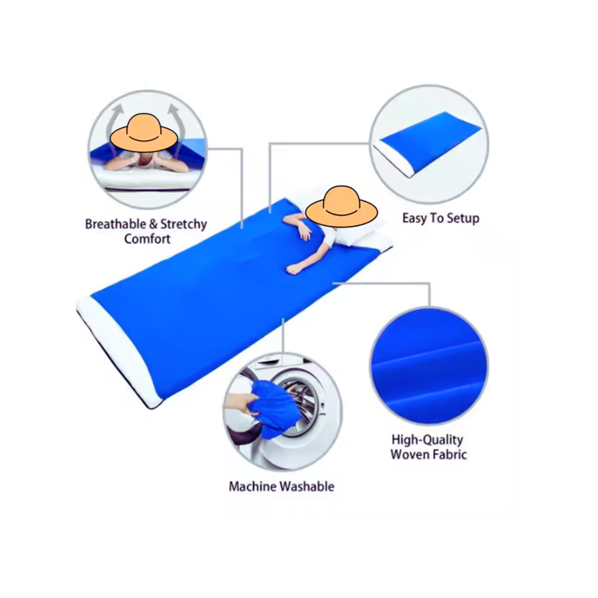 Single Lycra sensory compression bed sheet