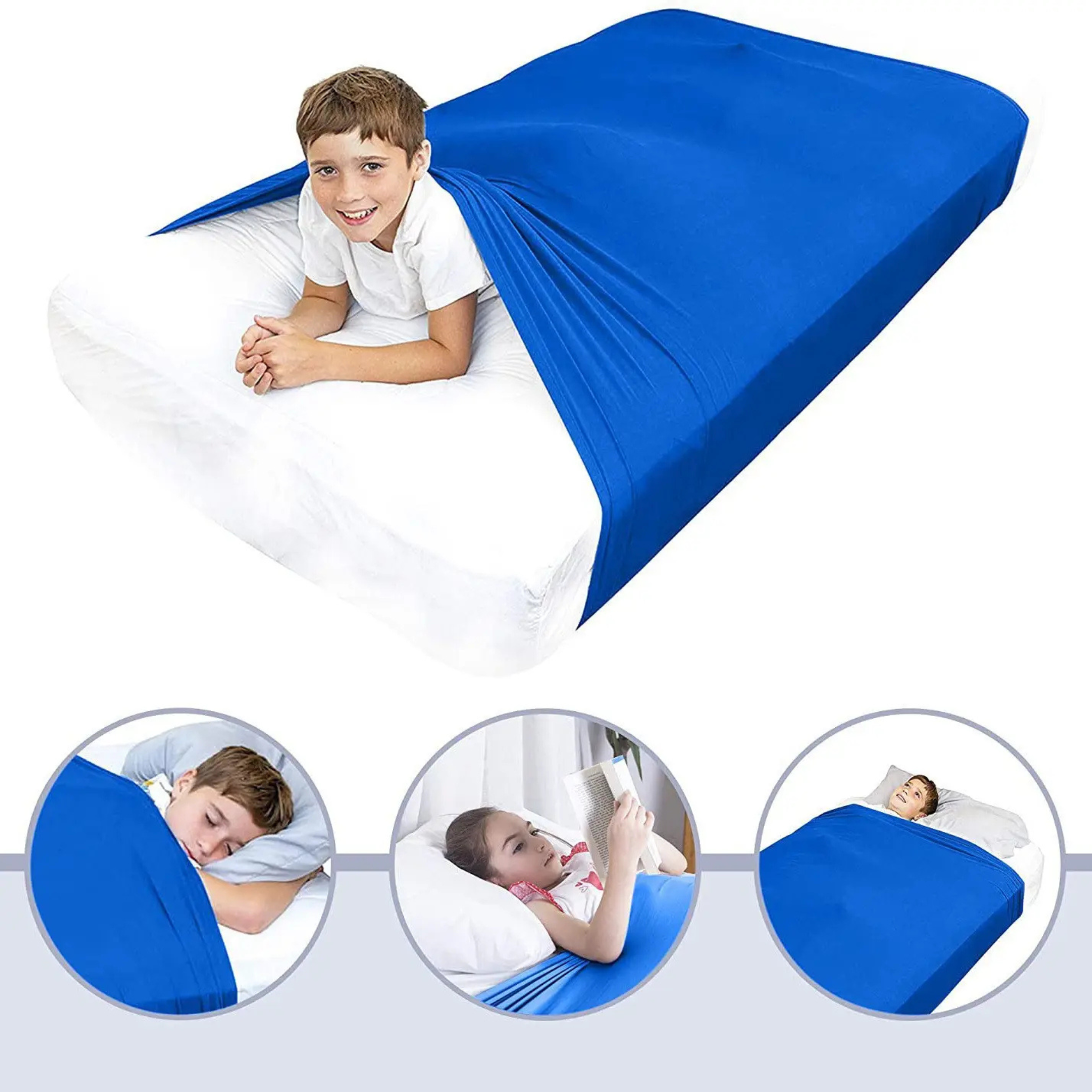 Single Lycra sensory compression bed sheet