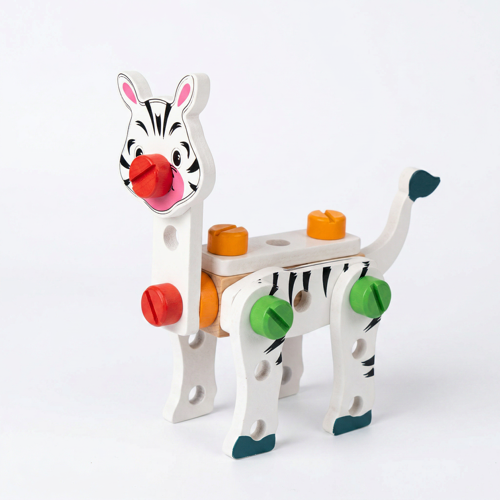 Wooden Safari Construction Toolbox Set