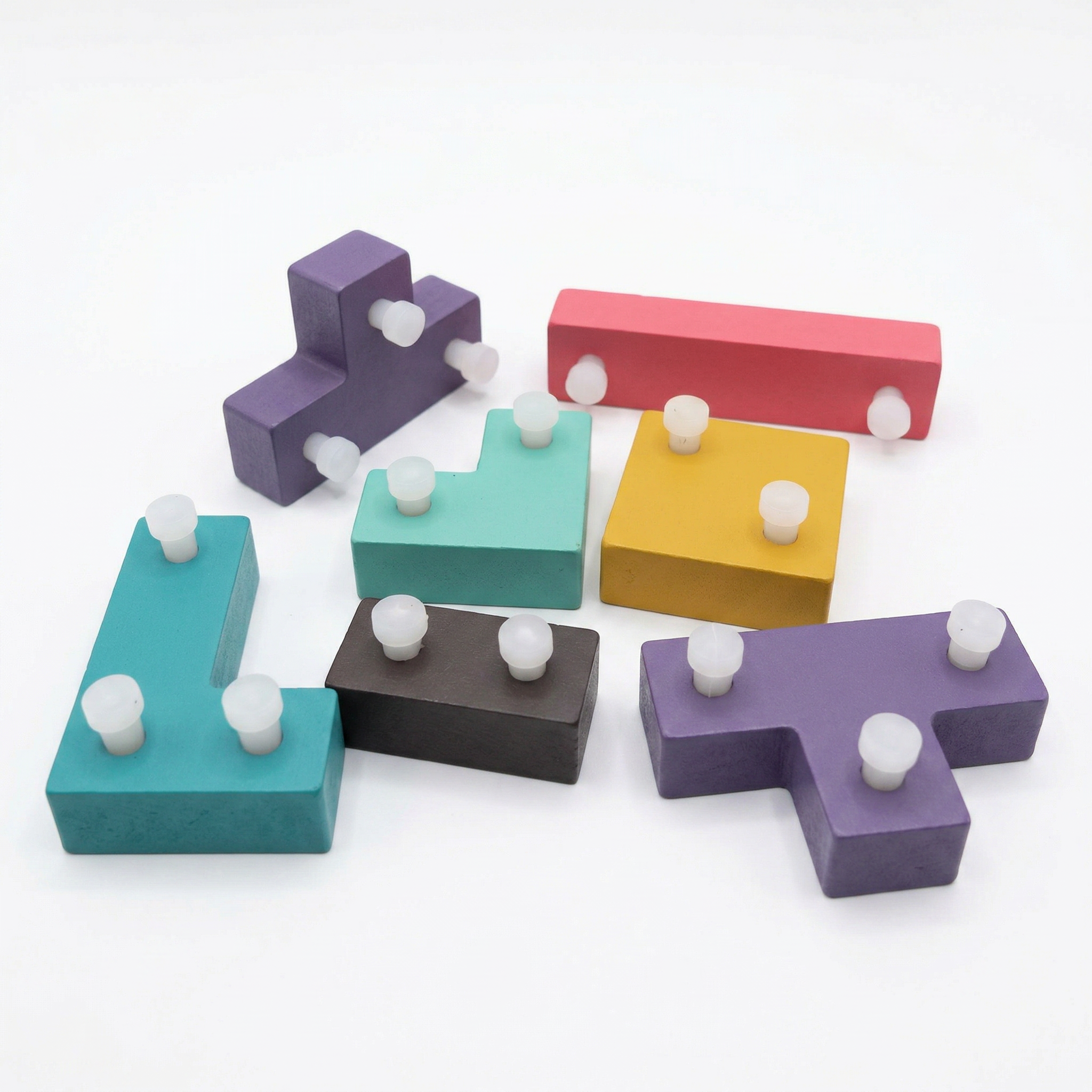 Wooden Tetris Block Puzzle Game with Challenge Cards