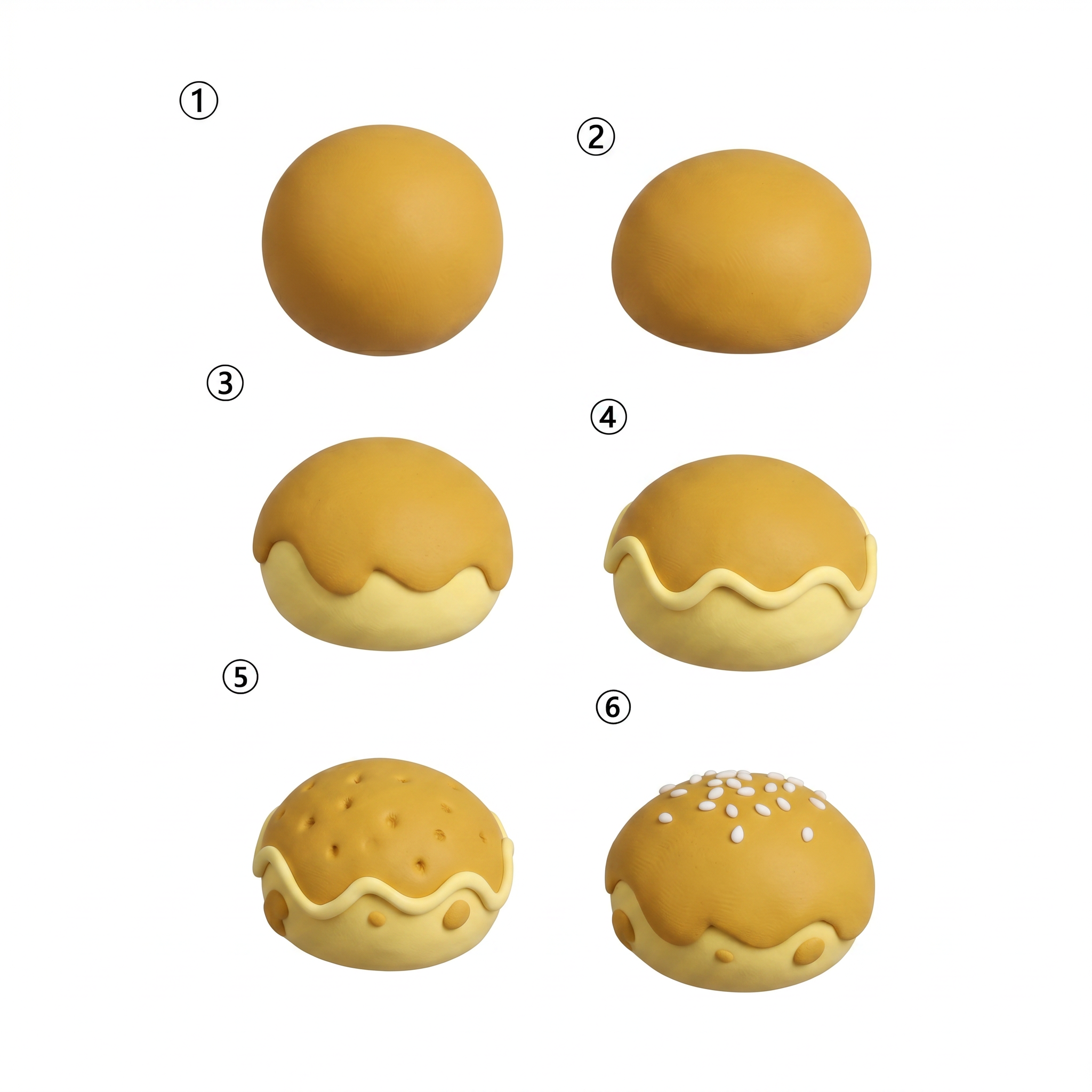 Super Light Clay Kit: Egg Yolk Pastry