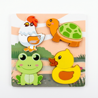 Wooden 4-Piece Puzzle Board Complete Collection (6 Pack)