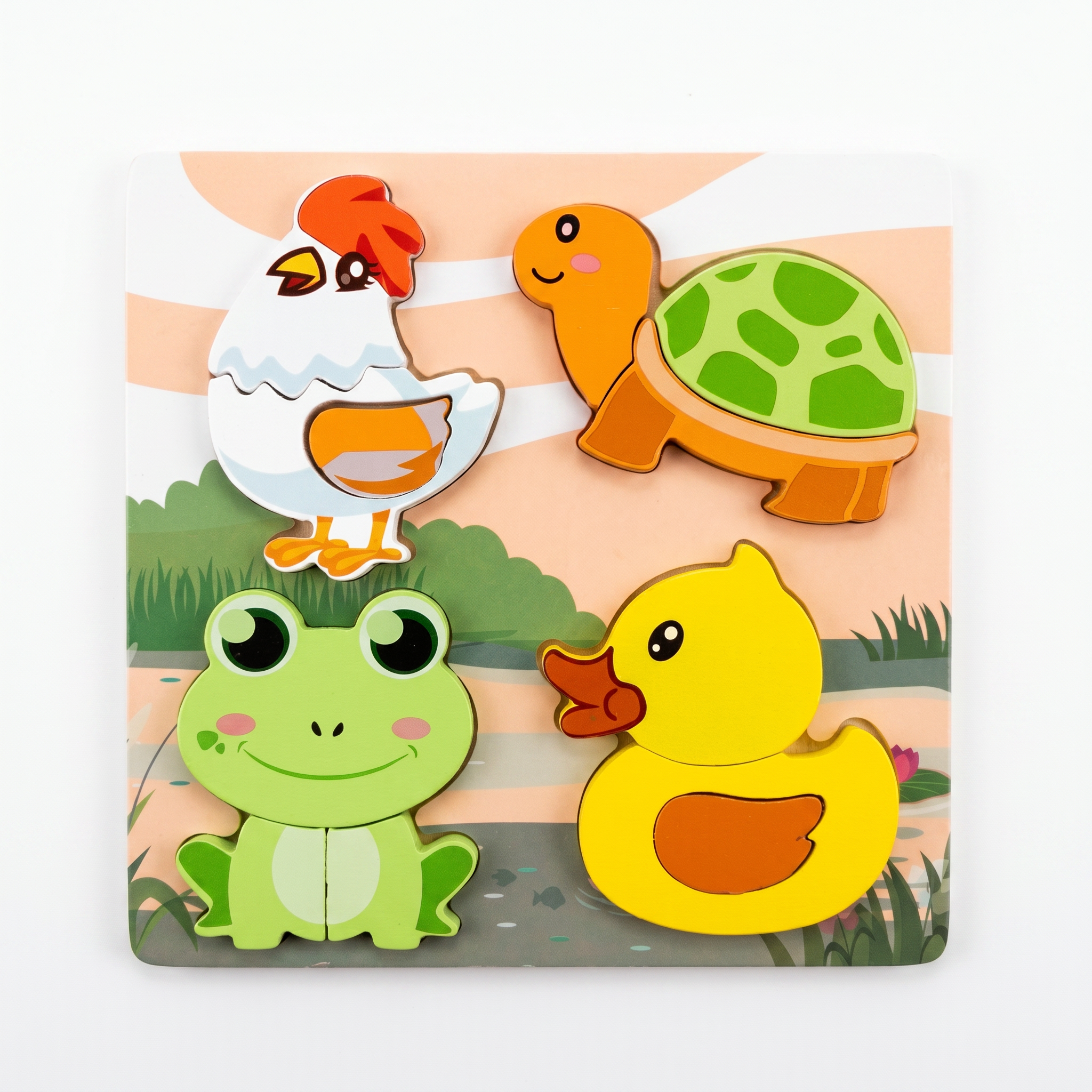 Wooden 4-Piece Puzzle Board Complete Collection (6 Pack)