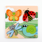 Wooden 4-Piece Puzzle Board Complete Collection (6 Pack)