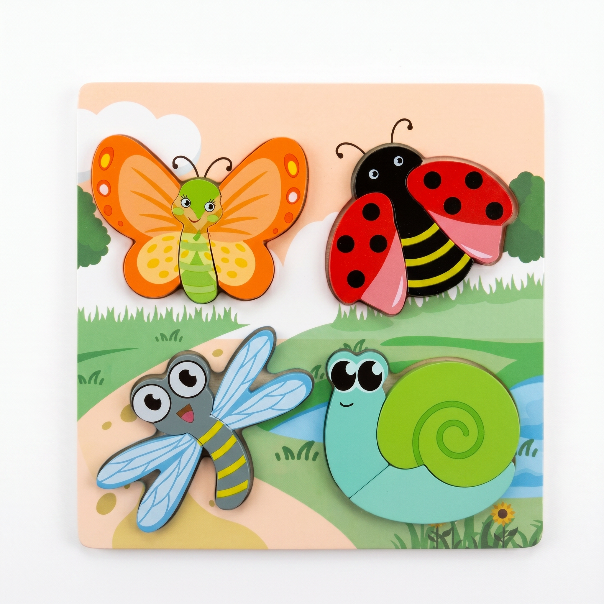 Wooden 4-Piece Puzzle Board Complete Collection (6 Pack)