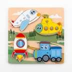 Wooden 4-Piece Puzzle Board Complete Collection (6 Pack)
