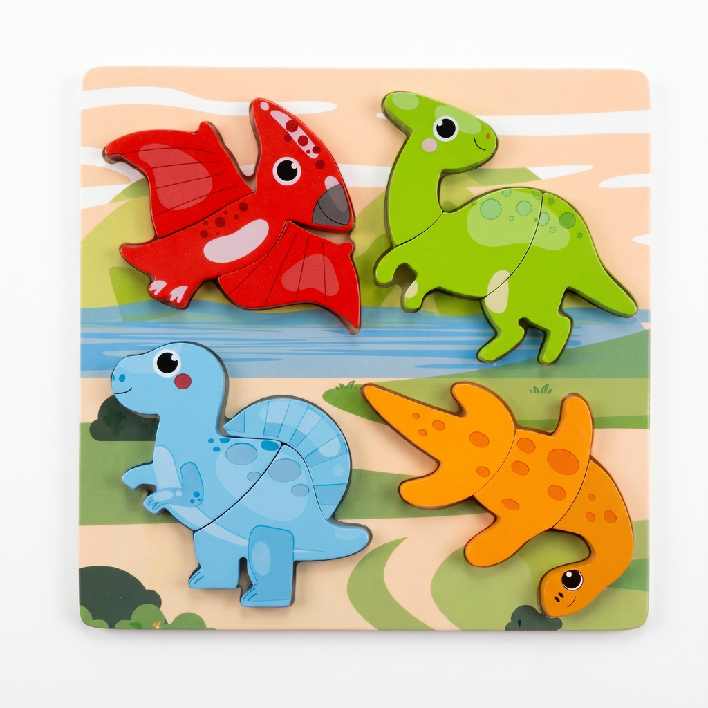 Wooden 4-Piece Puzzle Board Complete Collection (6 Pack)