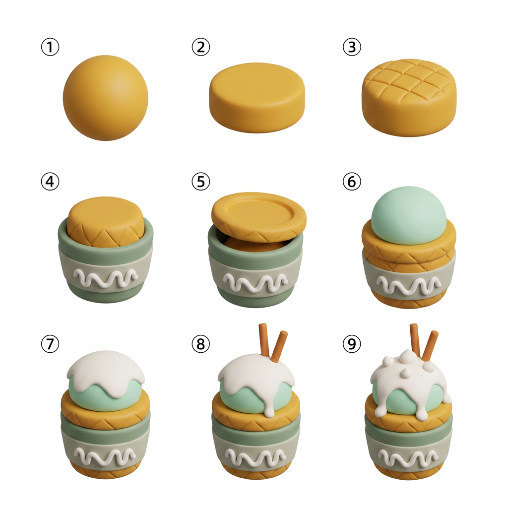 Super Light Clay Kit: Ice Cream