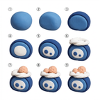 Super Light Clay Kit: Ocean Blue Roll Cake