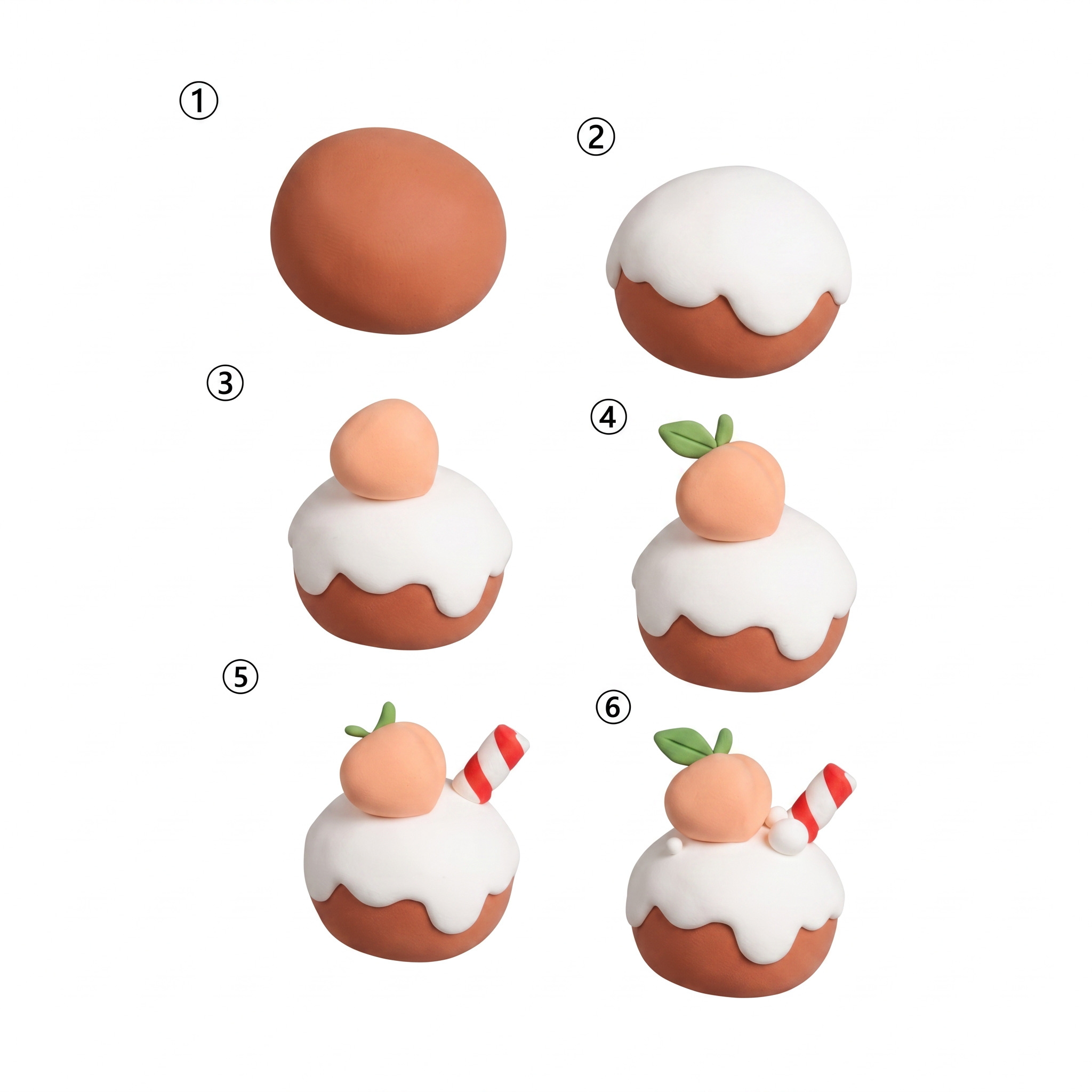 Super Light Clay Kit: Peach Cake