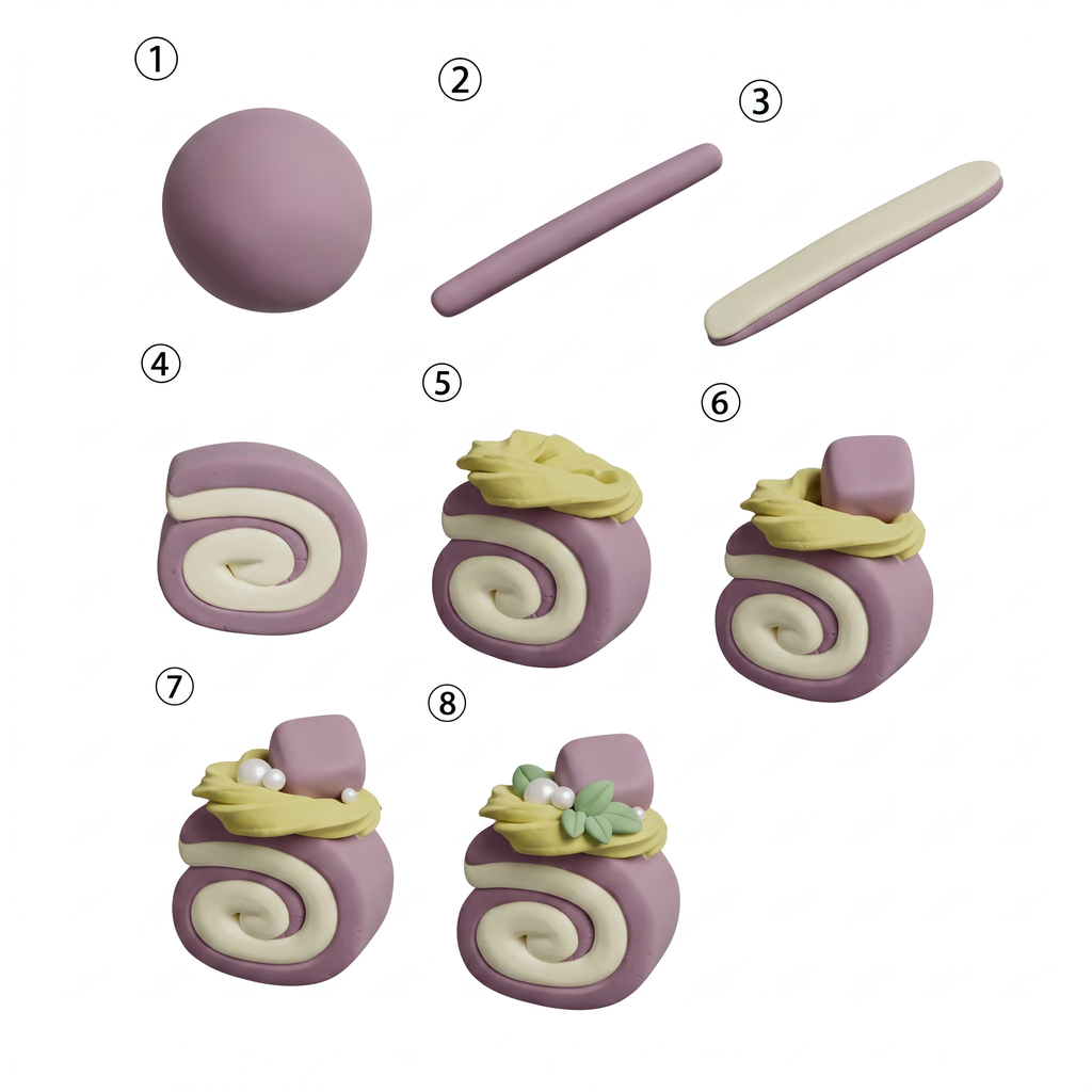 Super Light Clay Kit: Swiss Roll